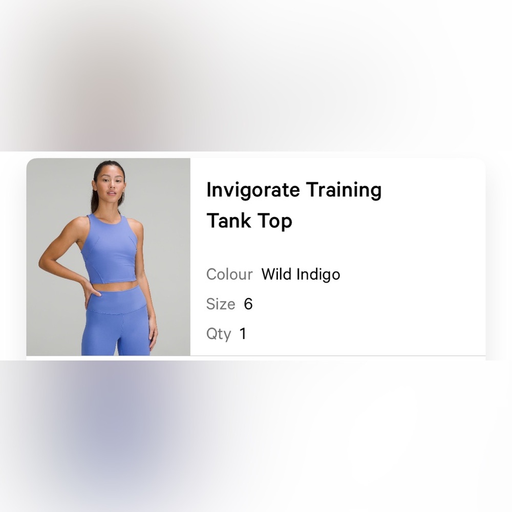 Lululemon Athletica Blue Tank Top
